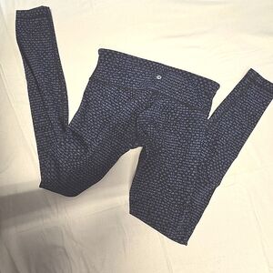 lululemon athletica Blue And Black Leggings